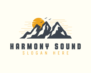 Sunset Mountain Scenery Logo