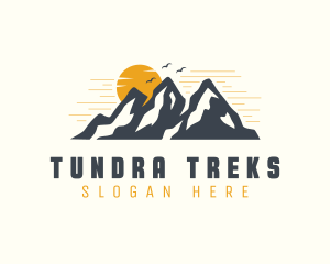 Sunset Mountain Scenery logo design