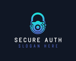 Cyber Security Lock logo design