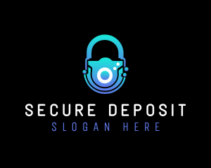 Cyber Security Lock logo design