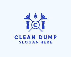 Sanitation Cleaning Janitorial Housekeeping logo design