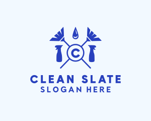 Sanitation Cleaning Janitorial Housekeeping logo design