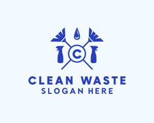 Sanitation Cleaning Janitorial Housekeeping logo design