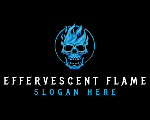 Skull Flame Gaming logo design