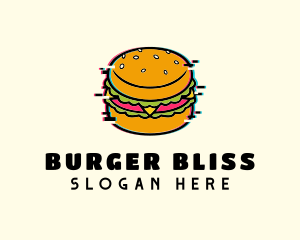 Hamburger Diner Glitch logo