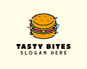 Hamburger Diner Glitch logo