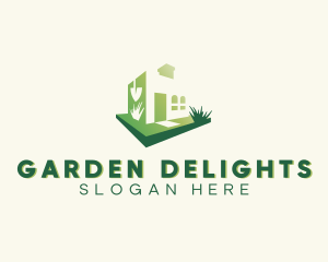 Gardening Grass House logo design