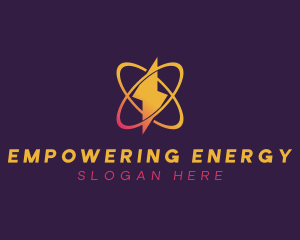 Power Lightning Energy logo design