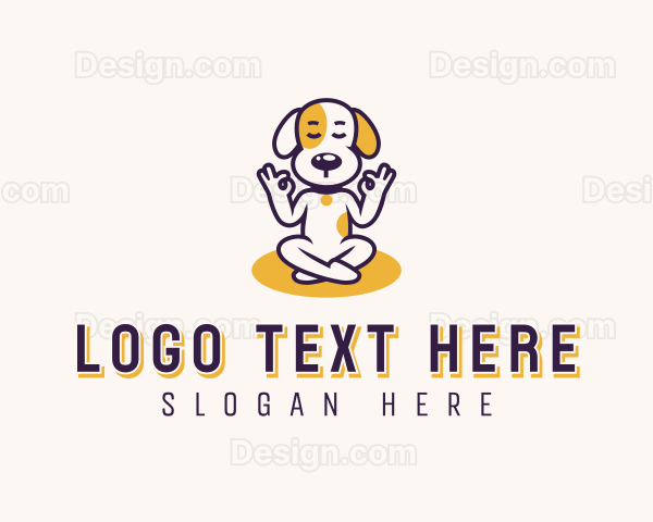 Cartoon Dog Meditation Logo