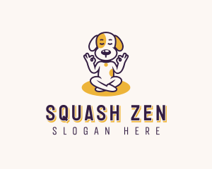 Cartoon Dog Meditation logo design