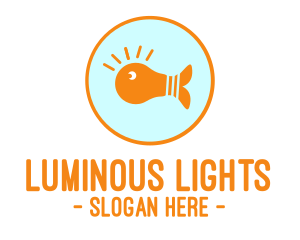 Light Bulb Fish logo design