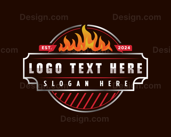 BBQ Fire Grilling Logo