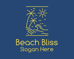 Coastal Beach Surf logo design