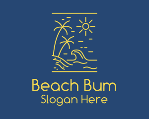 Coastal Beach Surf logo design