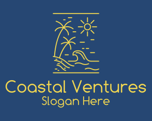 Coastal Beach Surf logo design