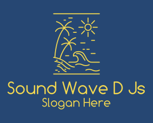 Coastal Beach Surf logo design