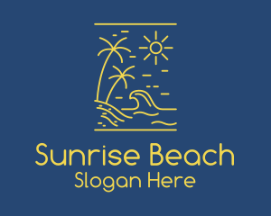 Coastal Beach Surf logo design