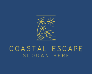 Coastal Beach Surf logo design