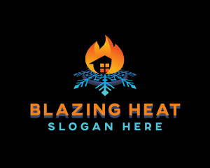 Residential Heating Cooling logo design