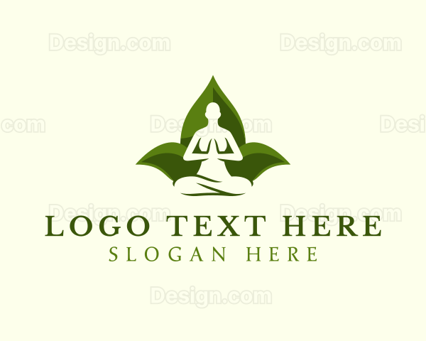 Yoga Human Meditation Logo