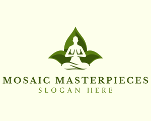 Yoga Human Meditation logo design