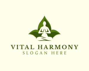 Yoga Human Meditation logo design