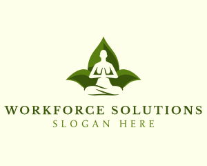 Yoga Human Meditation logo design