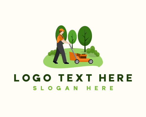 Lawn Mower Landscaping logo