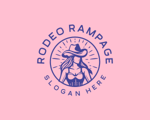 Cowgirl Rodeo Buckaroo logo design