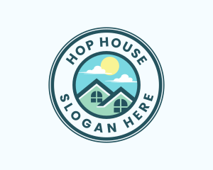 Residential Property House Roofing logo design