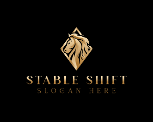 Stallion Horse Equestrian logo design