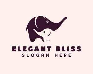 Elephant & Calf Animal logo