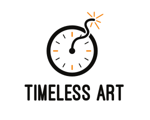 Time Clock Bomb logo design