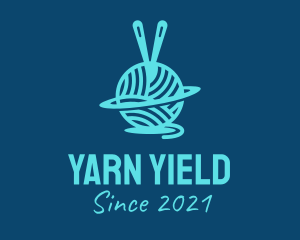 Blue Planet Yarn Ball  logo design