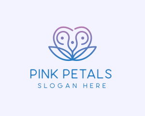 Abstract Flower Heart  logo design