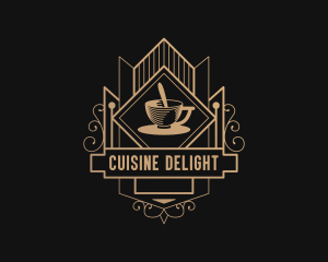 High End Gourmet Coffee Shop logo design