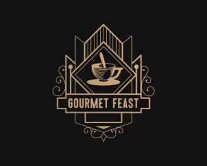 High End Gourmet Coffee Shop logo design