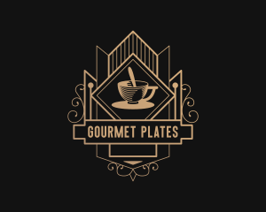 High End Gourmet Coffee Shop logo design