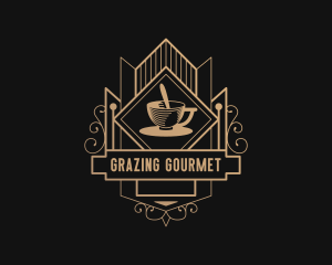 High End Gourmet Coffee Shop logo design