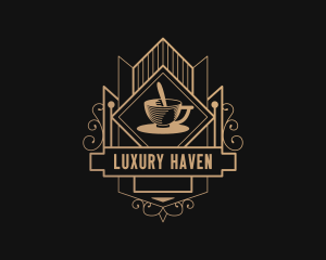 High End Gourmet Coffee Shop logo design