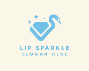 Sparkle Diamond Swan logo design