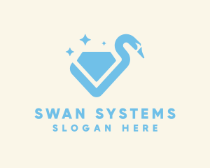 Sparkle Diamond Swan logo