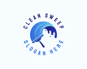 Cleaning Wiper Squeegee logo design