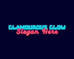 Neon Lights Glow logo design