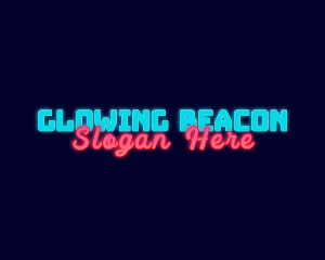 Neon Lights Glow logo design