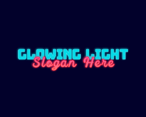 Neon Lights Glow logo design