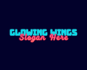 Neon Lights Glow logo design