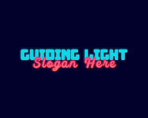 Neon Lights Glow logo design