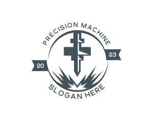 Laser Cutting Industrial Machine  logo design