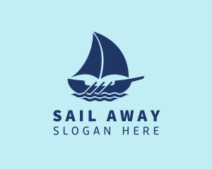 Sailing Ocean Galleon  logo design